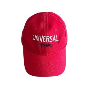 UNIVERSAL STUDIOS Red Embroidered Adjustable Baseball Cap Hat